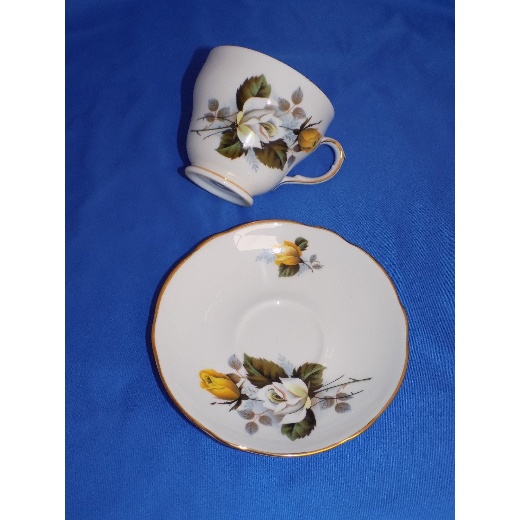 Duchess Bone China Floral Tea Cup and Saucer Etsy