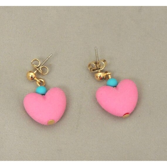 Avon Bright Hearts Pierced Earrings Vintage NOS - image 5