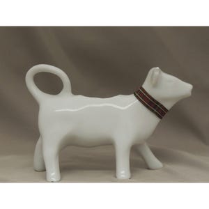 Pillivuyt France White Cow Figurine Milk Creamer Vintage