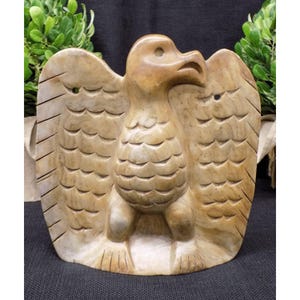 Hand Carved Alabaster Stone Eagle