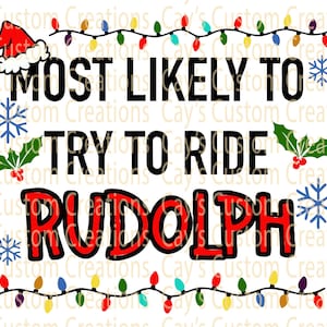 Ride Rudolph PNG SVG - Christmas Digital File