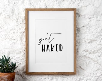 Get Naked Poster | Bathroom prints | Bathroom Wall Art | Get Naked Print | Printable Art | Printable Poster Printable Wall Art