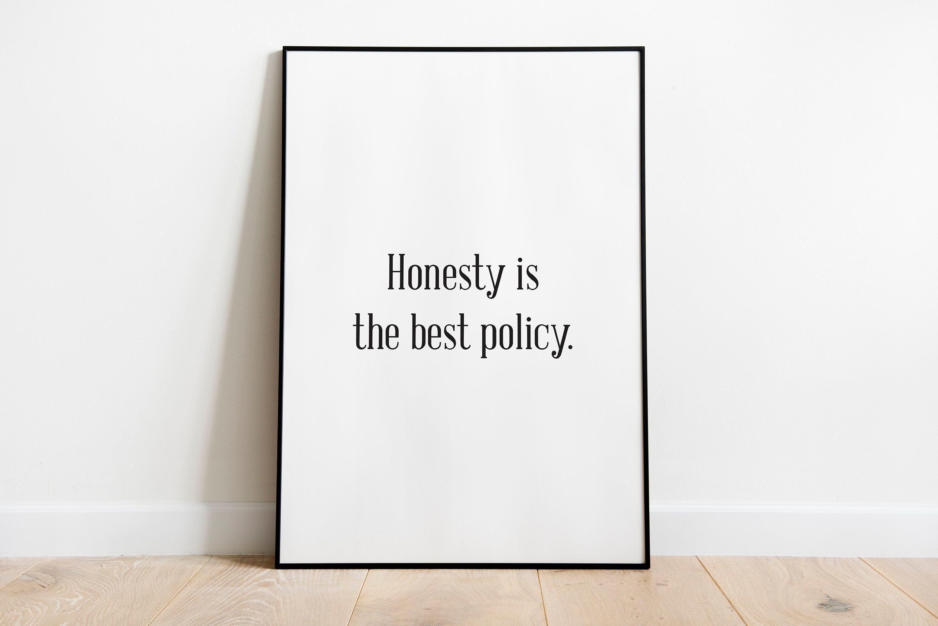 Honesty is the Best Policy Inspirational Print image