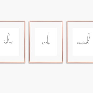 Relax Soak Unwind Print | Bathroom Print | Bathroom Art Poster | Wall Prints | Calligraphy Decor | Typography Prints | Bathroom Decor