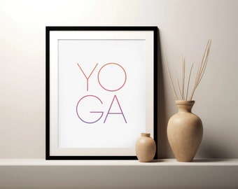 Yoga Print | Yoga Sign | Yoga Printable | Yoga Poster | Yoga Wall Decor | Namaste Sign | Meditation Wall Art | Yoga Decor