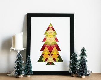 Colorful Christmas Tree | Printable Wall Art | Christmas Poster | Christmas Home Decor | Christmas Tree Print | Christmas Print | Christmas