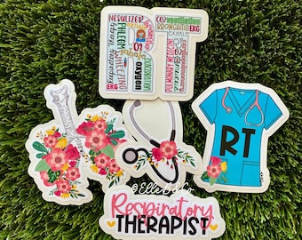 Set of 5 RT or RRT Stickers | Water Resistant Vinyl Stickers