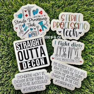 Sterile Processing Tech Stickers | Water Resistant Vinyl Stickers
