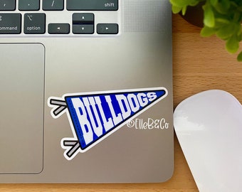 Personalized Pennant Sticker | Water Resistant Vinyl Sticker