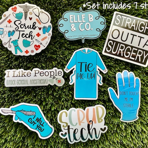 Surgical Tech Scrub Tech OR Gold Holographic Glitter Acrylic Etsy