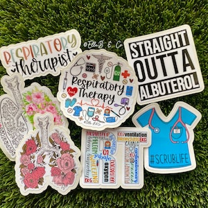 Respiratory Therapy Stickers | Water Resistant Vinyl Stickers