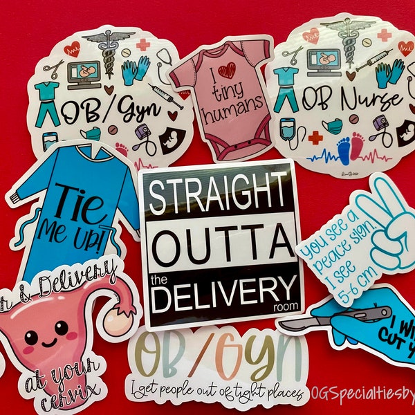 OB/GYN Stickers | Water Resistant Vinyl Stickers