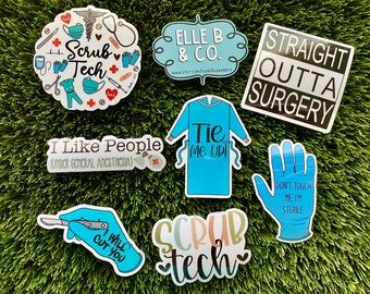 Scrub Tech Stickers | Water Resistant Vinyl Stickers