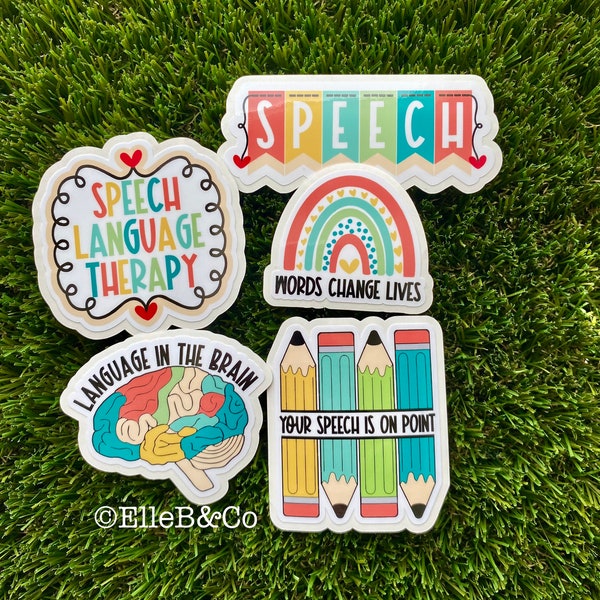 Speech Therapy Stickers | Water Resistant Vinyl Stickers