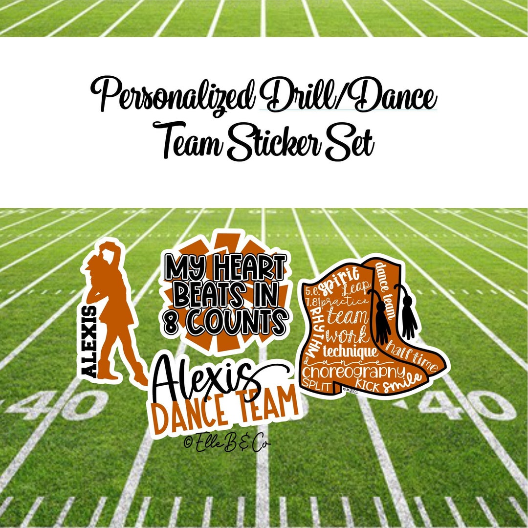 Drill Team, Dance Team Sticker Set Water Resistant Vinyl Stickers Etsy