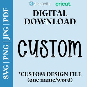 Custom Name SVG PNG | Custom Name Cut File | Cute Print Name Design
