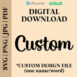 Custom Name SVG PNG | Custom Name Cut File | Script Name Design