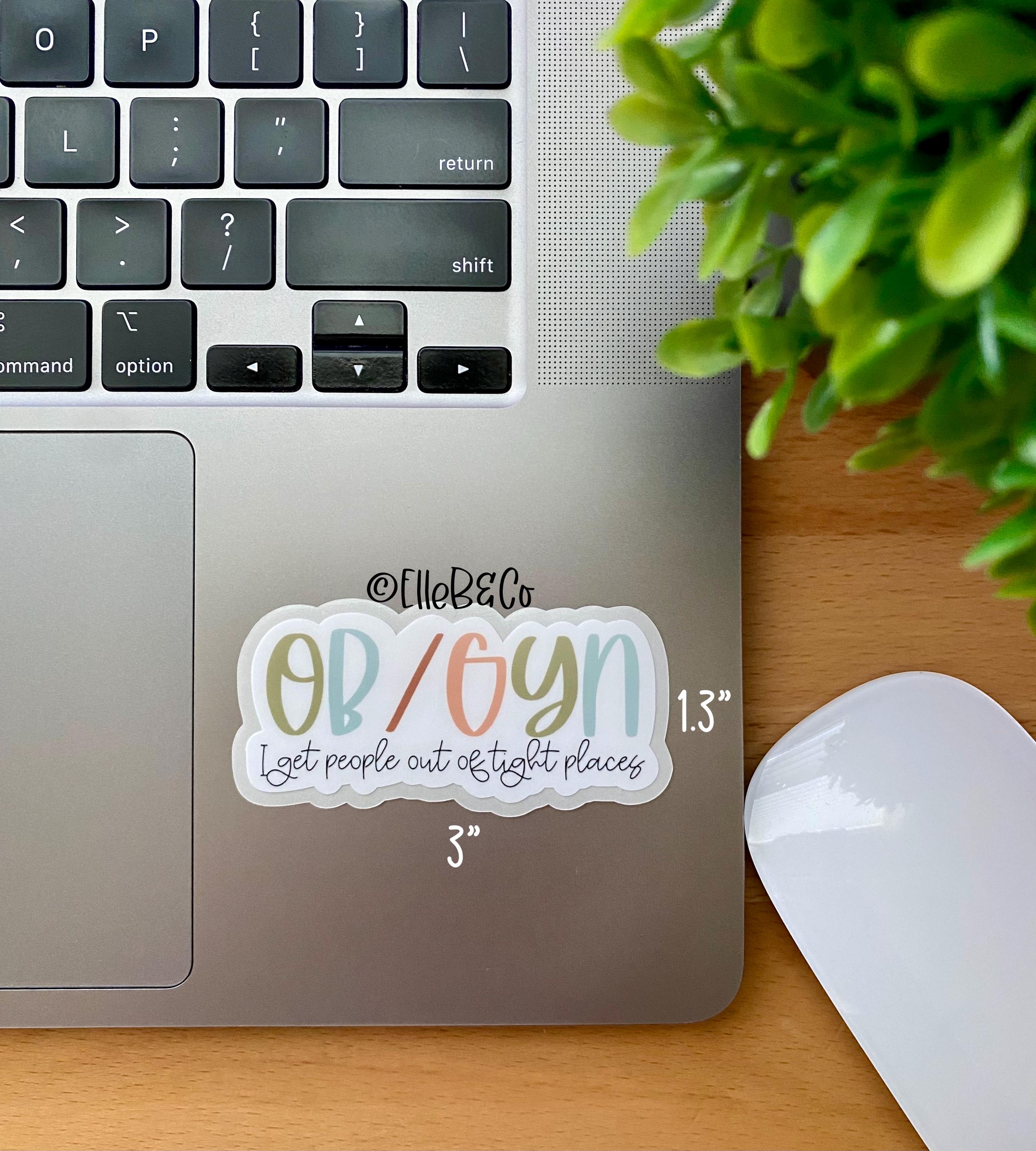 OB/GYN Stickers | Water Resistant Vinyl Stickers - Etsy