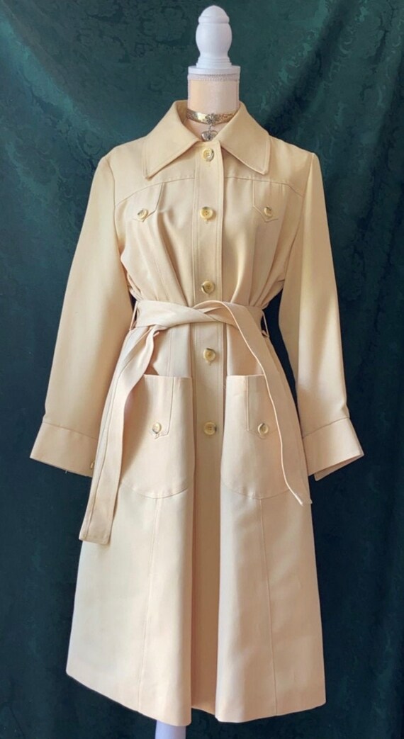 vintage 1970s yellow union raincoat