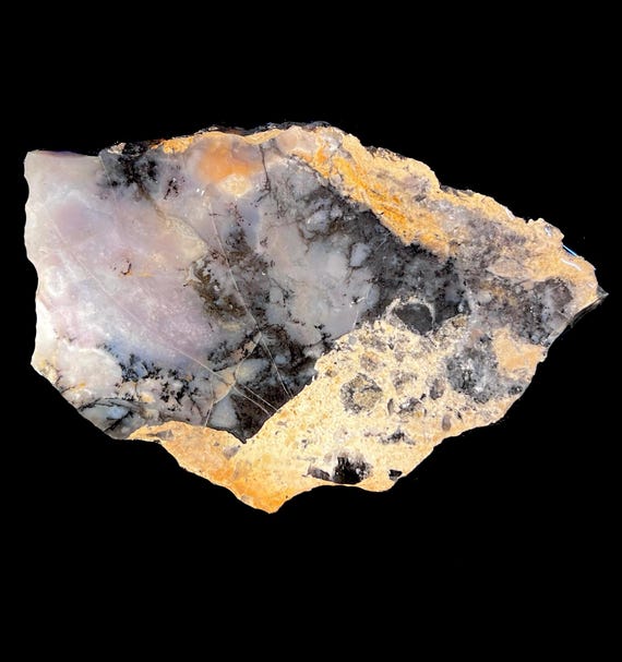 Amethyst Sage Agate Slab for Lapidary or Collection