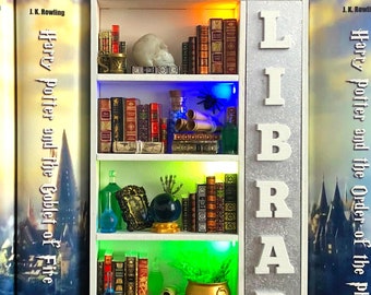 Book nook, Book nook money box, book nook insert, book nook miniatures, bookshelf insert, Dark Academy library, best friend christmas gift