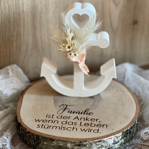 Anker, Hochzeit, Geschenk, Raysin, Trockenblumen, personalisiert, Holz, Raysin Bild 2