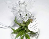 Glass Angel Air Plant Terrarium Sympathy Gift Never forgotten and always loved