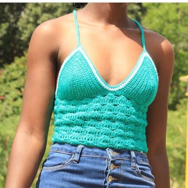 Halter crochet pattern, Crochet lace top pattern,  Halter top pattern , Halterneck top