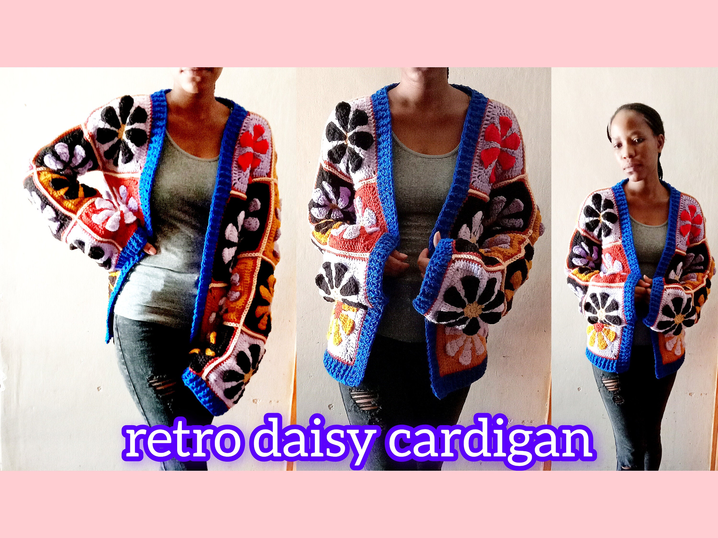 80s Ecuador Flower Knit cardigan 花 ビンテージ 90's Ecuador Knit Flower Sweater エクアドル ニット お花