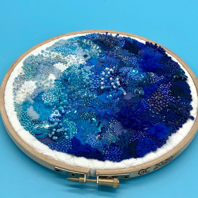 Coral reef art hand embroidered hoop art coastal embroidery  etsy Coral reef art hand embroidered hoop art coastal embroidery  etsy