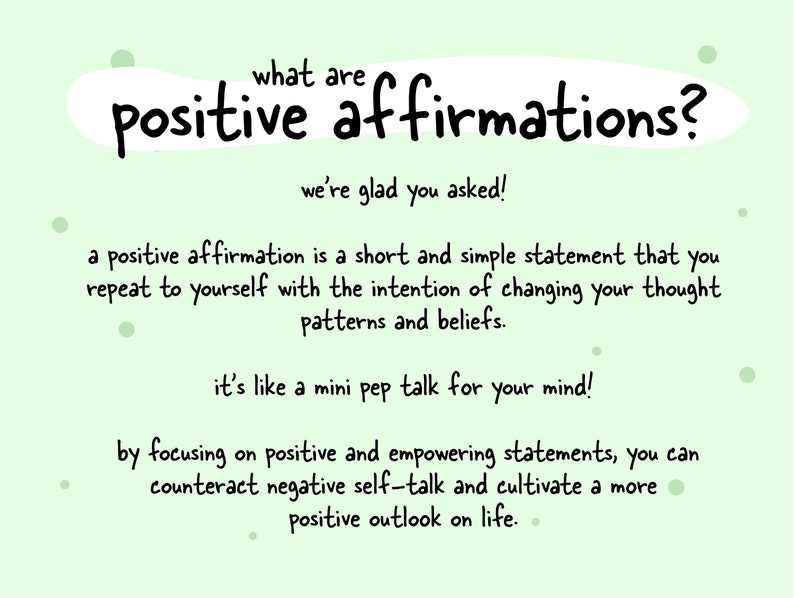 Pack of 40 Printable Self-esteem Affirmation Cards Instant - Etsy UK