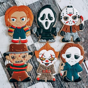 STL halloween horror movie set 1 cookie cutter, cookie cutter, 3d printed, 3d printed cookie cutter, stl file, halloween cookie cutter