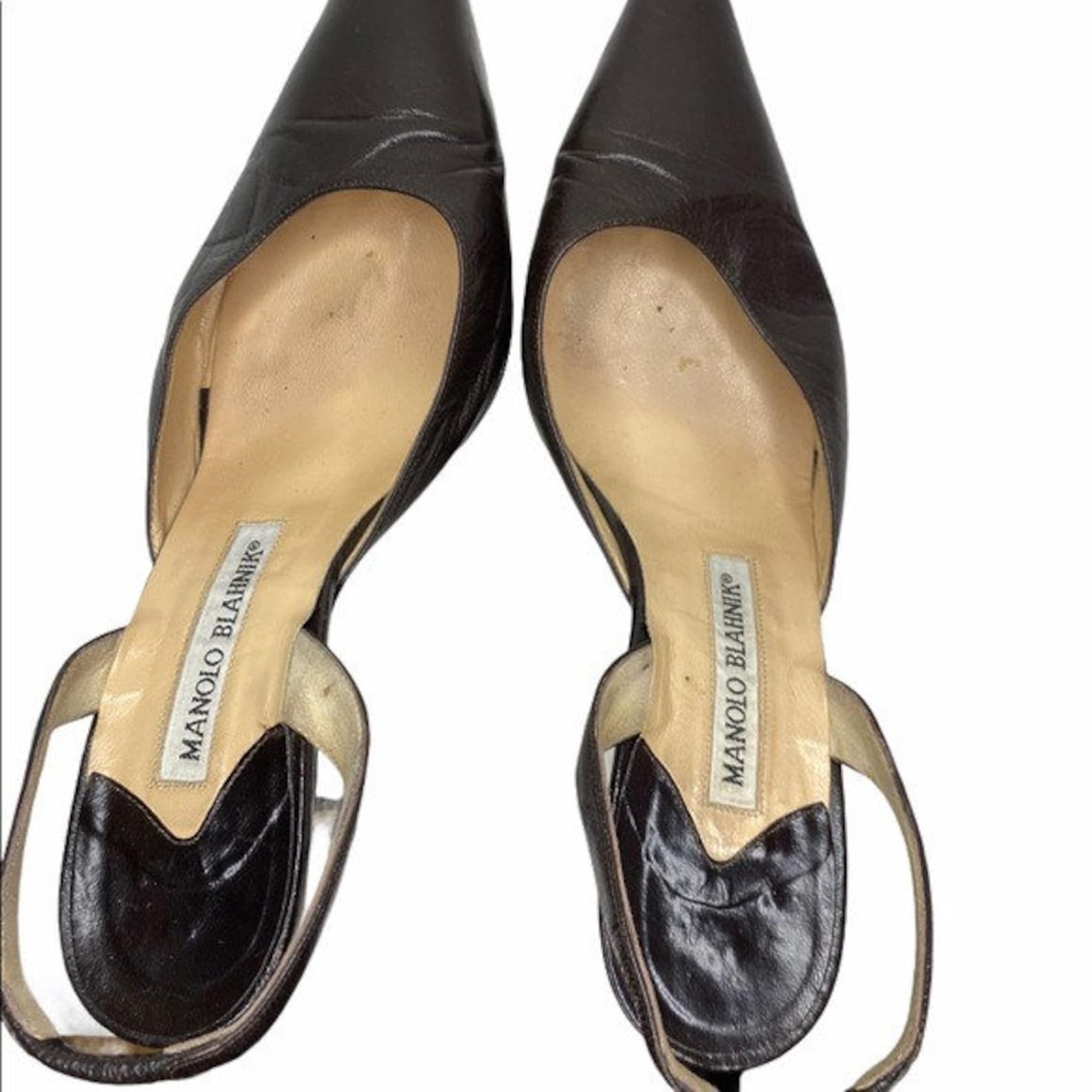 Manolo Blahnik Vintage Kitten Heel Pumps Size 6.5 | Etsy