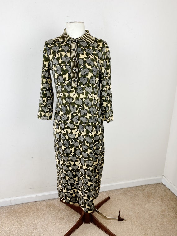 Vintage 70s Goldworm Wool Dress Size 10
