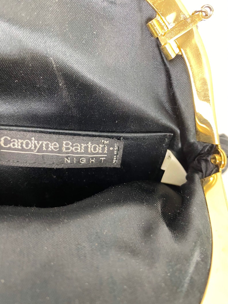 Vintage Carolyn Barton Night Clam Shell Fabric 50s Bag