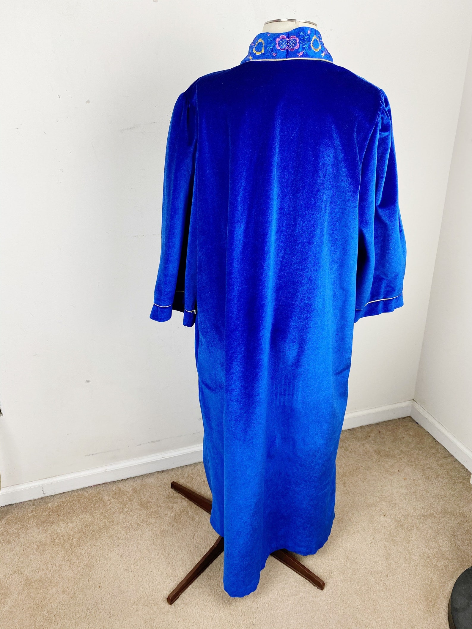 Vintage the Woman Within Smocked Velour Robe One Size Etsy
