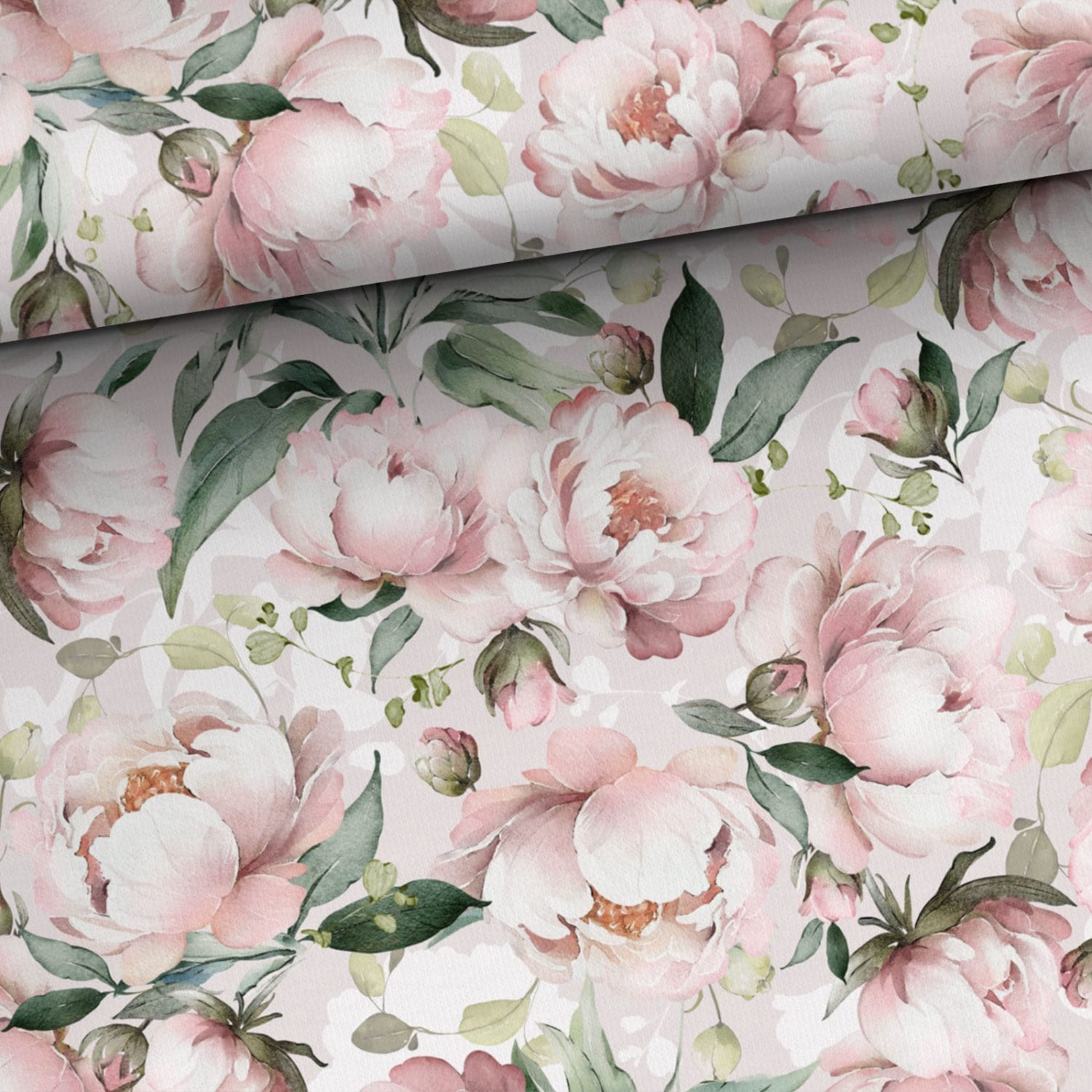 Pre-order! Fabric Jersey Cotton Jersey Floral Flowers Peonies Roses Blossoms 160 cm wide