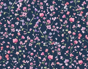 Tela Muselina Tela de Algodón Doble Gasa Doble Capa Floral Flores Prado desde 50 cm