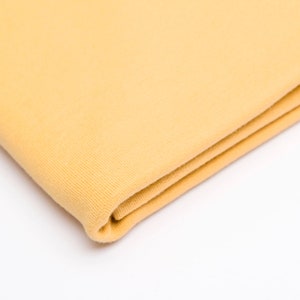Fabric UNI Jersey Cotton Jersey Single Jersey plain yellow sun yellow 180 cm extra wide
