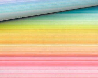 Fabric Sweatshirt French Terry Summer Sweatshirt Rainbow Stripes from 50 cm
