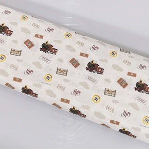 Premium Baumwolle Baumwollstoff Schultüte Harry Potter Eisenbahn Eule Hedwig versch. Motive ab 50 cm