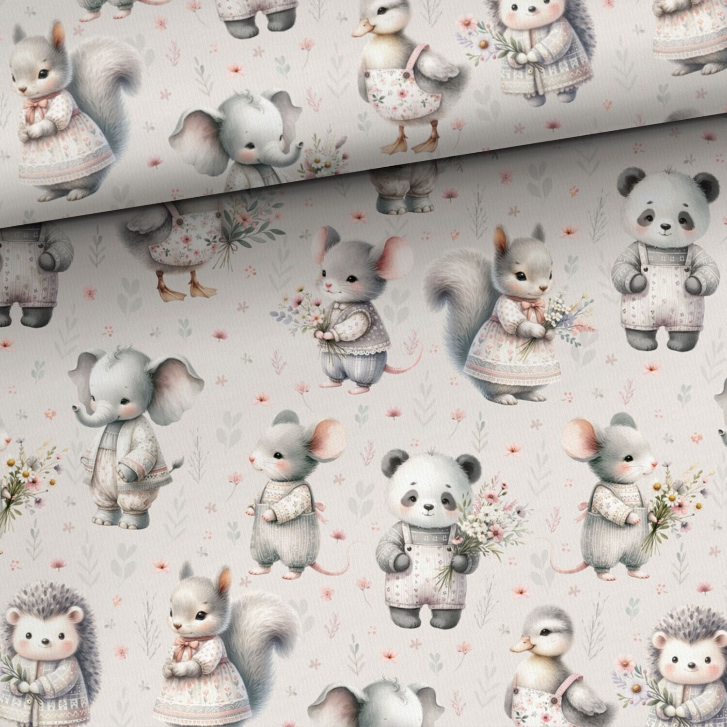Panda print fabric