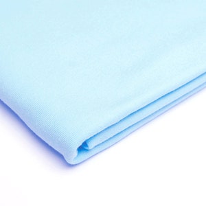 Fabric UNI Sweat French Terry Summer Sweat Light Blue Baby Blue 170 cm wide