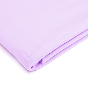 Fabric UNI Jersey Cotton Jersey Single Jersey plain lilac lavender purple 180 cm extra wide
