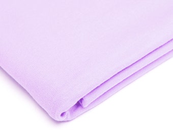 Fabric UNI Jersey Cotton Jersey Single Jersey plain lilac lavender purple 180 cm extra wide