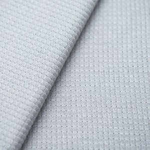 zarter Waffelstoff feine Struktur Baumwolle Meterware Grau Hellgrau Stahlgrau 160 cm breit