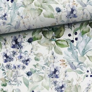 Bestel nu! Stof Sweat French Terry Zomer Sweat Bloemen Bloemen Bloesems Fruit 165 cm breed