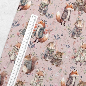 Fabric cotton cotton fabric cute autumn animals squirrels animal children 155 cm wide image 2