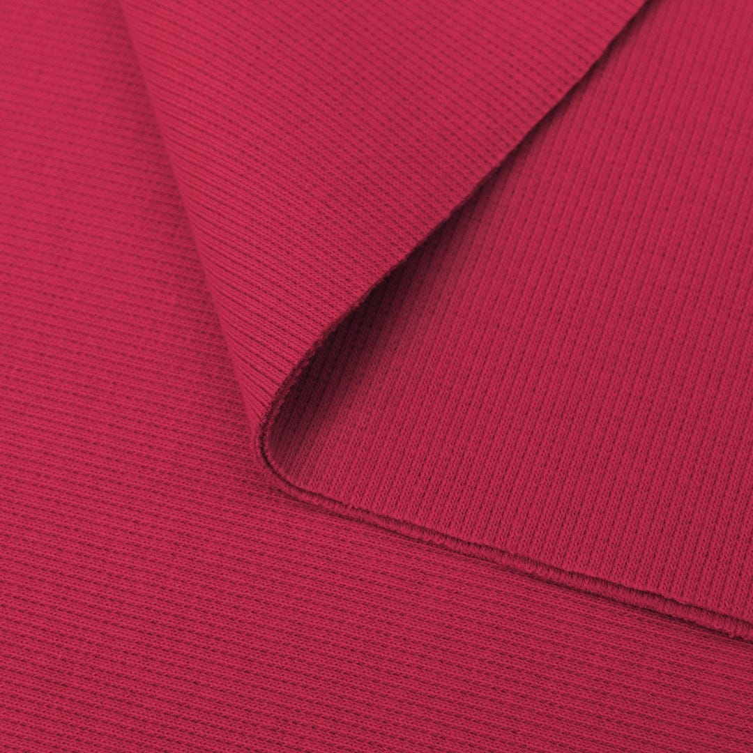 Plain Ribbed Knit Fabric, Red, Pink, Raspberry, 110 Cm Wide in a Tube X ...