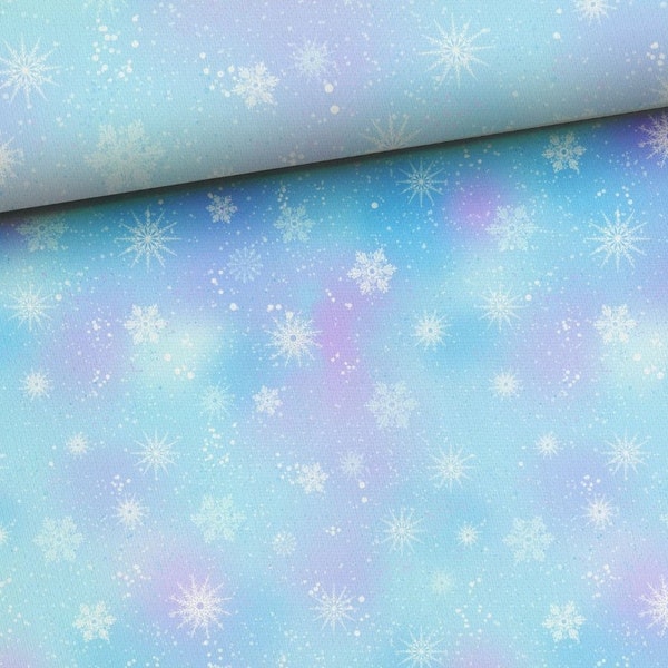 Fabric Sweat French Terry Summer Sweat Snow Stars Ice Princess Snow Queen Frozen 165 cm wide